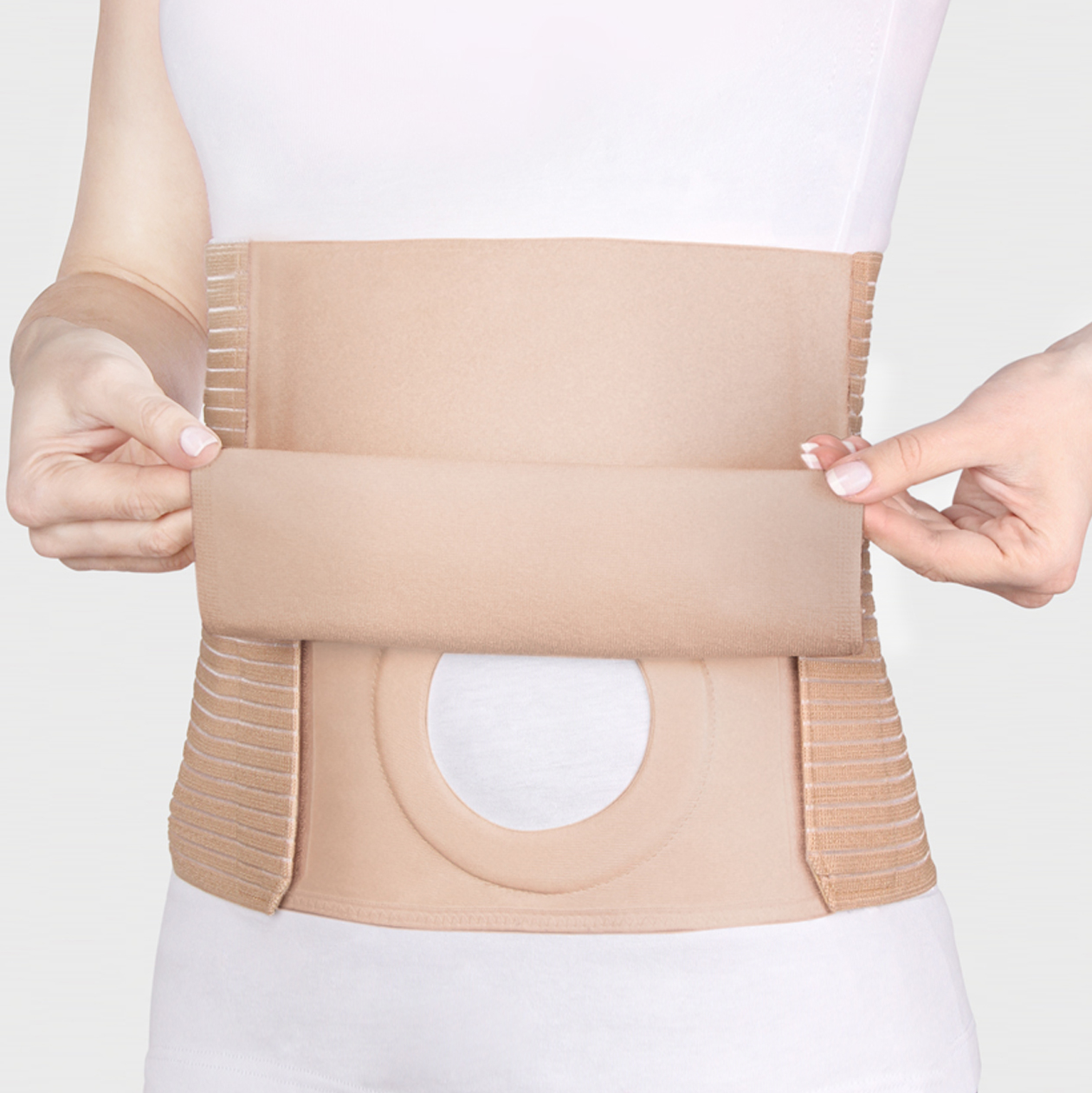 Stoma bilan og'rigan bemorlar uchun operatsiyadan keyingi bandaj. Balandligi 25 sm. ПО-25СТ