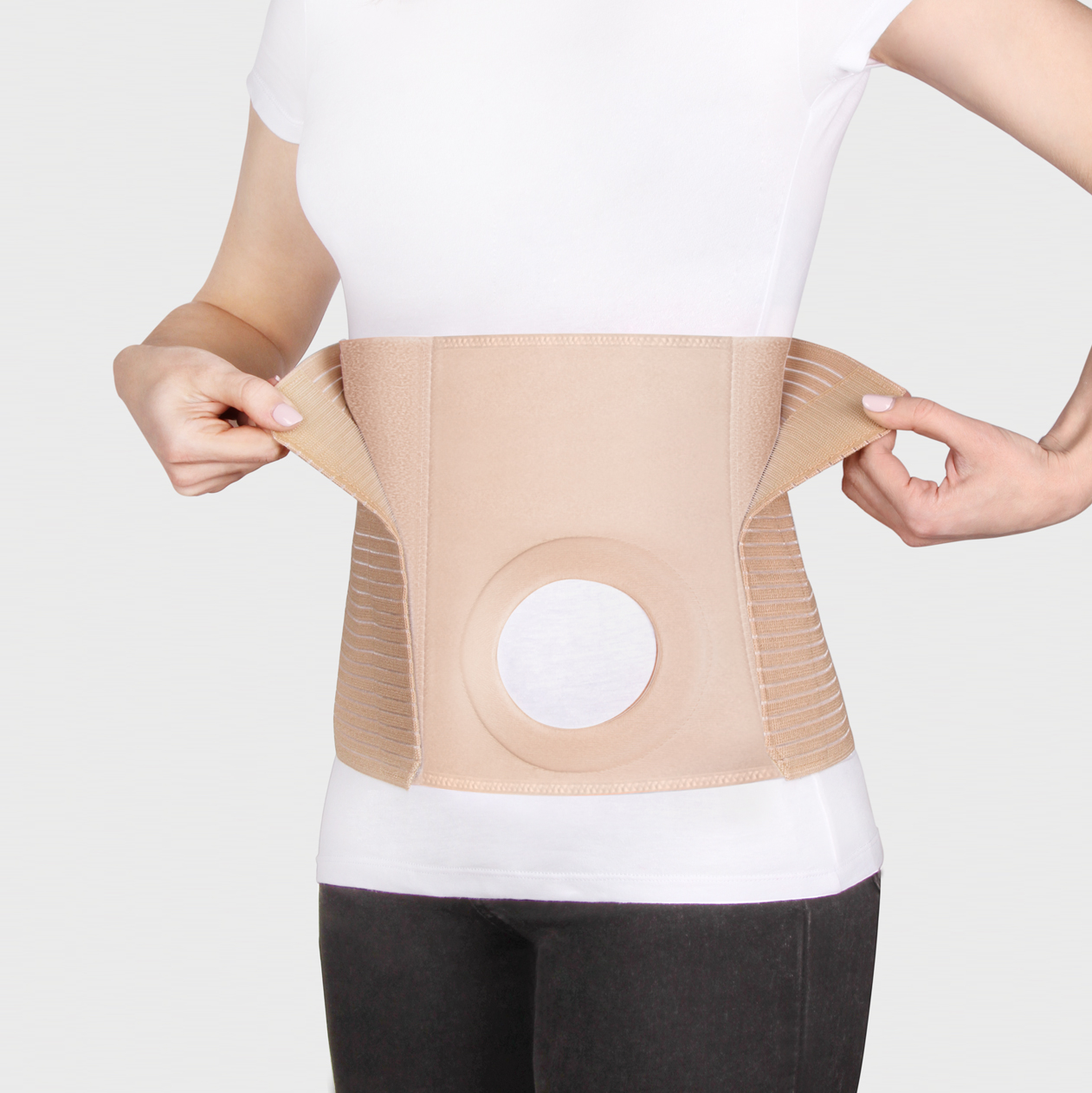Stoma bilan og'rigan bemorlar uchun operatsiyadan keyingi bandaj. Balandligi 25 sm. ПО-25СТ