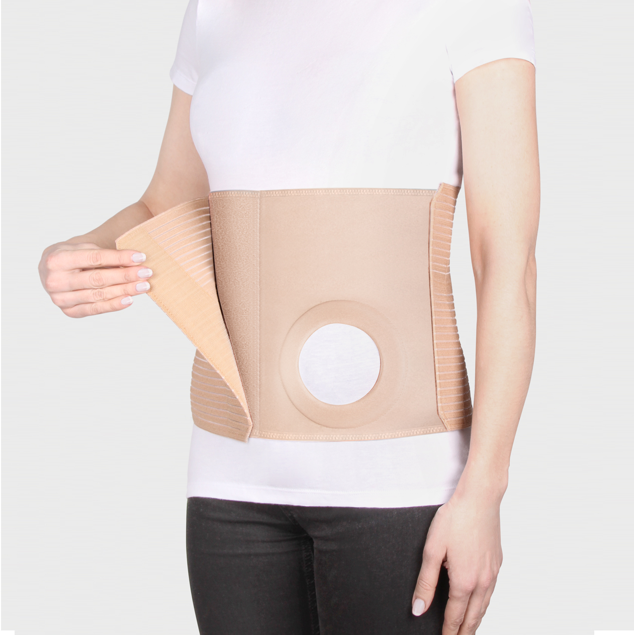 Stoma bilan og'rigan bemorlar uchun operatsiyadan keyingi bandaj. Balandligi 25 sm. ПО-25СТ